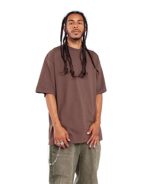 Mocha Garment-Dyed Crewneck T-Shirt - SHGD