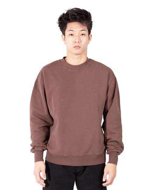 Mocha Los Angeles Garment-Dyed Crewneck Sweatshirt - SHGFC