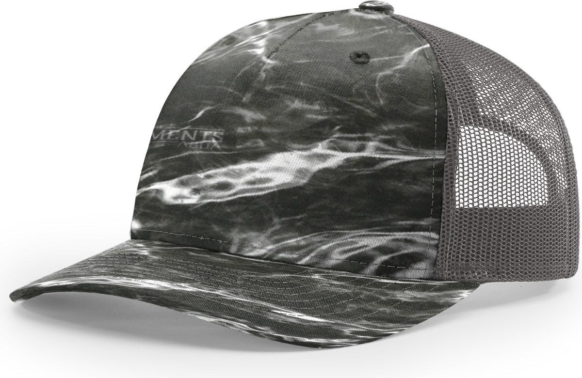 Mossy Oak Elements Blacktip/Ch Printed Five Panel Trucker