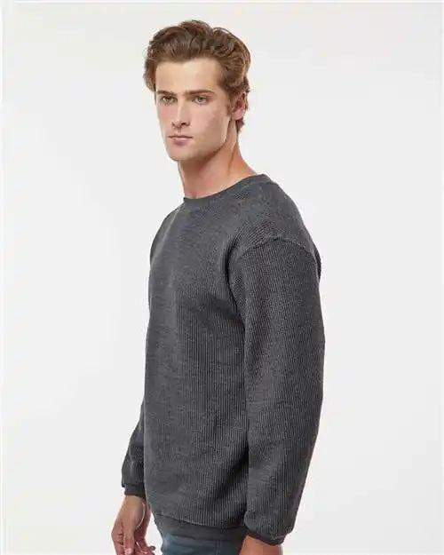 Mv Sport 19179 Corded Crewneck Pullover - Charcoal