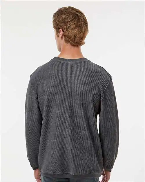 Mv Sport 19179 Corded Crewneck Pullover - Charcoal