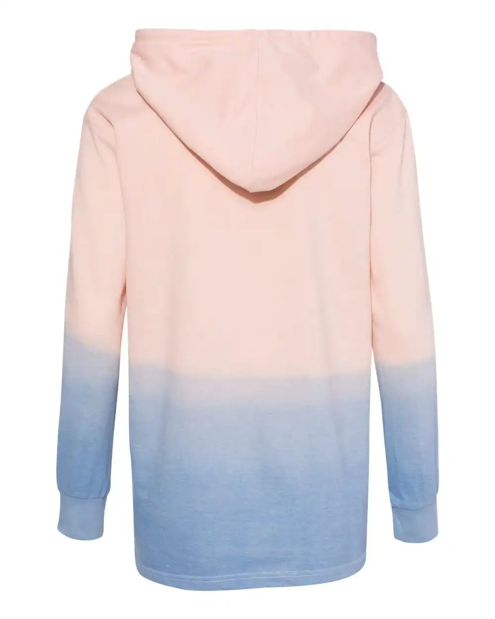 Mv Sport W20158 Women’s French Terry Ombré Hooded Sweatshirt - W20185 - Cameo Pink Stonewash