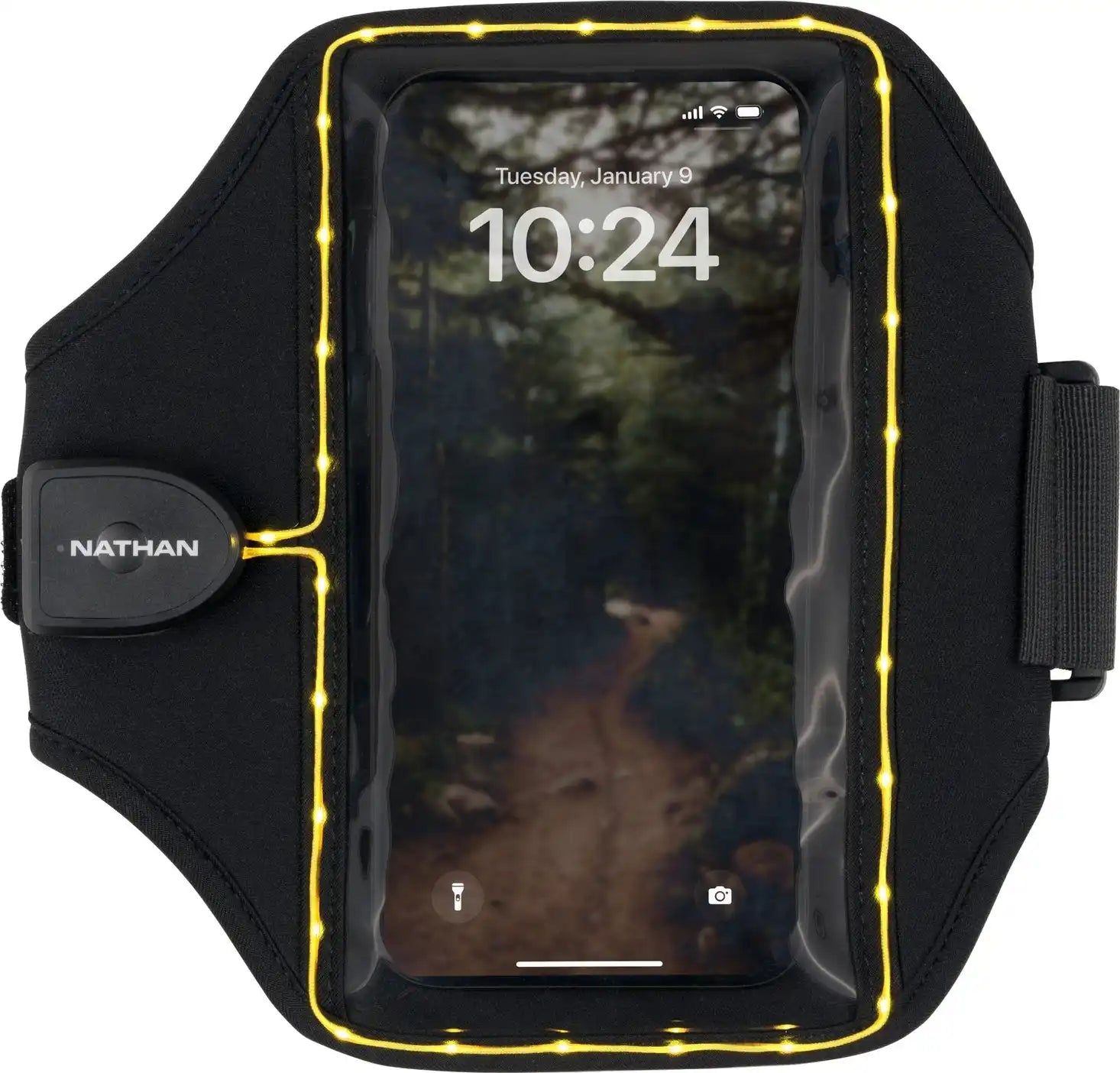 Nathan Sports Ns60460 Laser Light 5k Phone Carrier - Black High Vis Yellow / Osfm