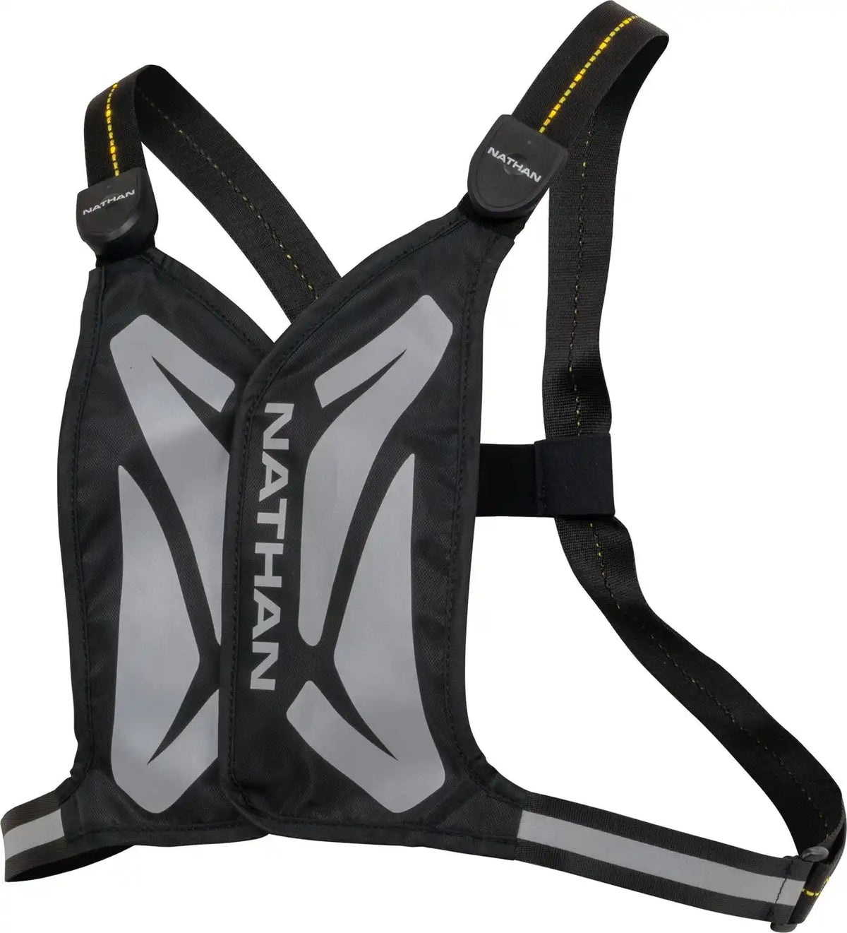 Nathan Sports Ns60500 Laser Light Web Vest - Black High Vis Yellow / Osfm