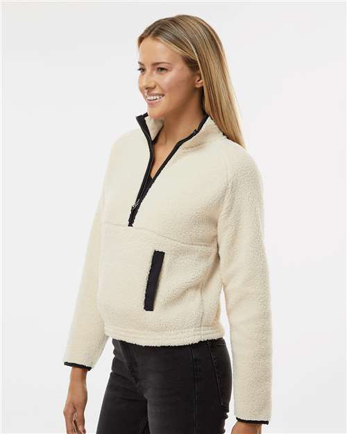 Natural/ Black Women's Everest Half-Zip Pullover - BW8501