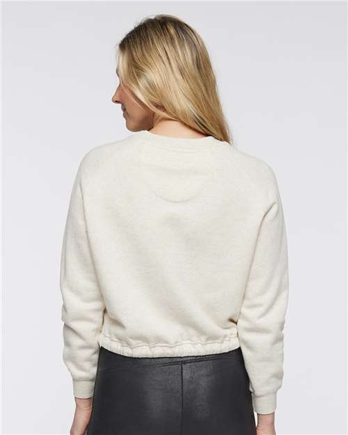 Natural Heather Women's Relaxed 3-End Boxy Fleece Crewneck Sweatshirt - 3528