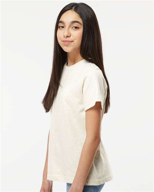 Natural Heather Youth Fine Jersey Tee - 6101