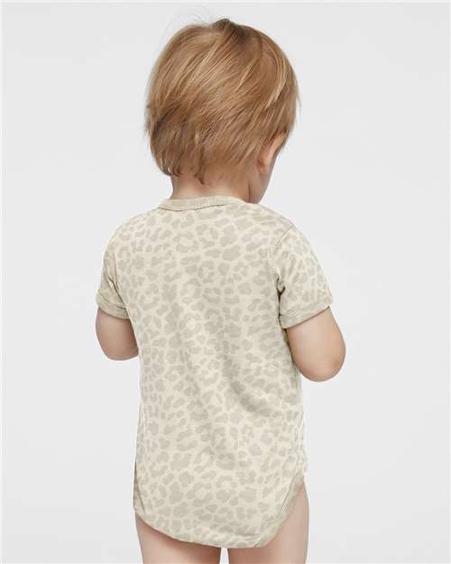 Natural Leopard Infant Fine Jersey Bodysuit - 4424