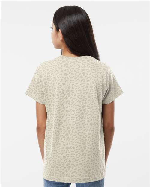 Natural Leopard Youth Fine Jersey Tee - 6101