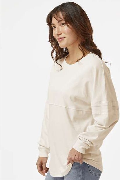 Natural Women's Pom Pom Long Sleeve Jersey T-Shirt - BW3514