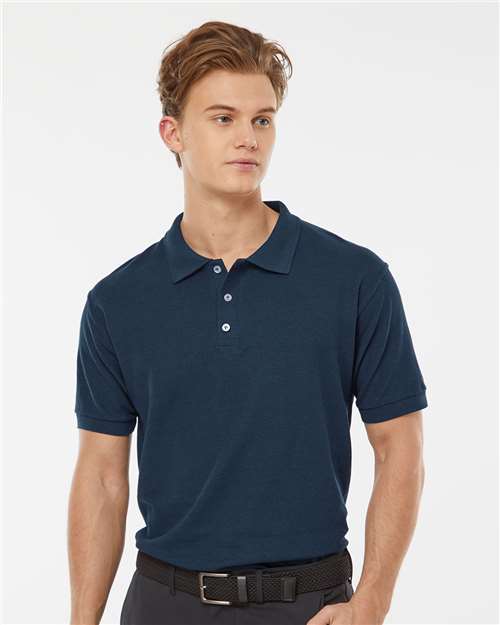 Navy 50/50 Sport Pique Polo - 400