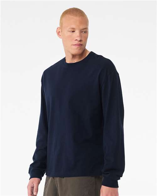Navy 6 oz. Heavyweight Long Sleeve Tee - 3511