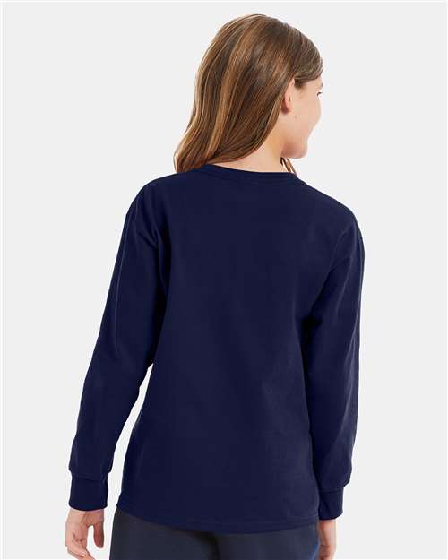 Navy Authentic Youth Long Sleeve T-Shirt - 5546