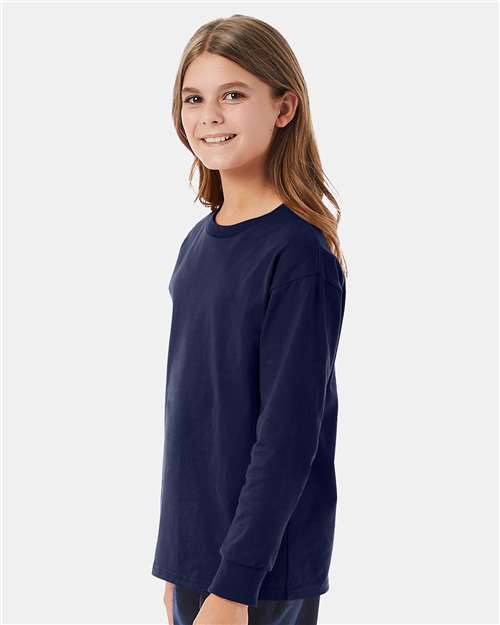 Navy Authentic Youth Long Sleeve T-Shirt - 5546