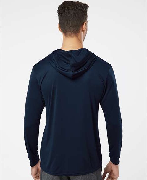 Navy Bahama Performance Hooded Long Sleeve T-Shirt - 220