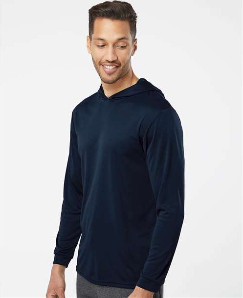 Navy Bahama Performance Hooded Long Sleeve T-Shirt - 220