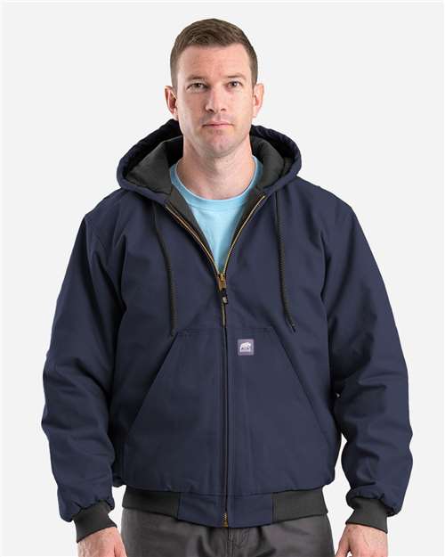 Navy Berne Heritage Hooded Jacket - HJ51