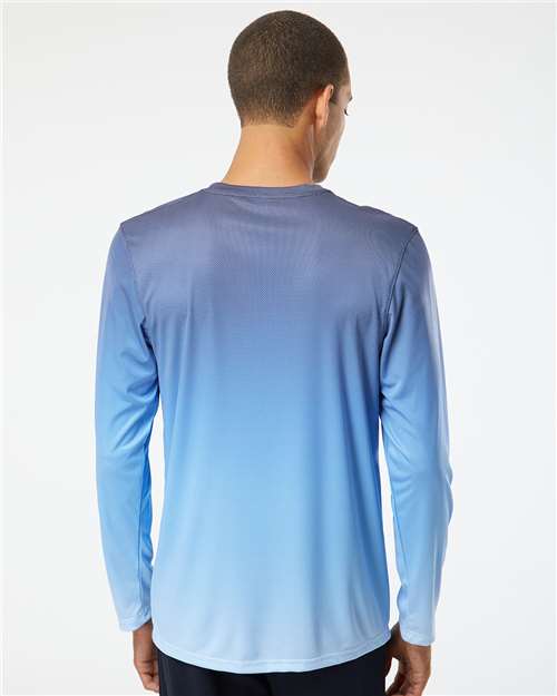 Navy/ Blue Mist Barbados Performance Pin Dot Long Sleeve T-Shirt - 225