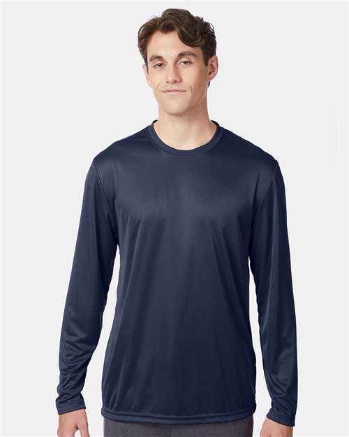 Navy Cool DRI® Long Sleeve Performance T-Shirt - 482L