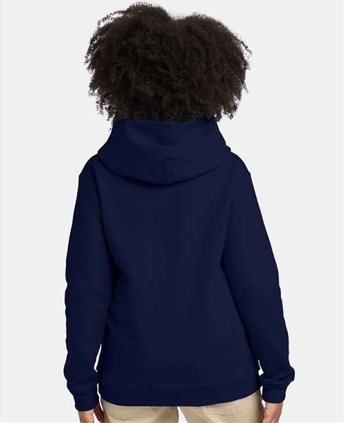 Navy Ecosmart® Youth Hooded Sweatshirt - P473
