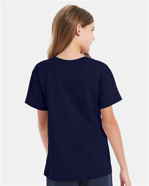 Navy Essential-T Youth T-Shirt - 5480
