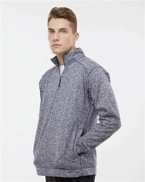 Navy Fleck Cosmic Fleece Quarter-Zip Sweatshirt - 8614