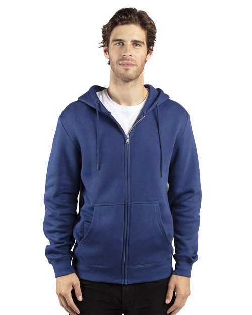 Navy Fleece Full-Zip Hooded Sweatshirt - 320Z