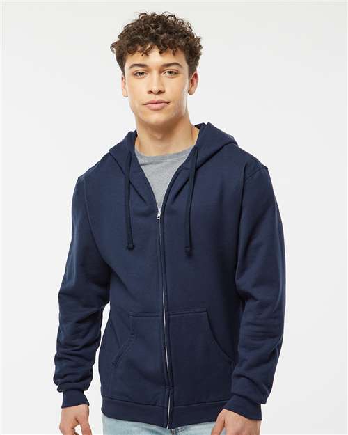 Navy Full-Zip Hooded Sweatshirt - 331