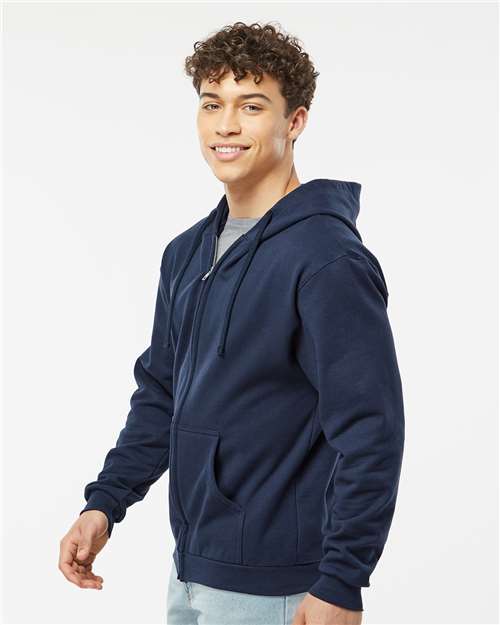 Navy Full-Zip Hooded Sweatshirt - 331