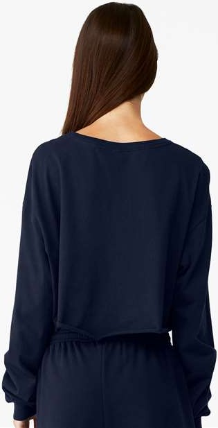 Navy FWD Fashion Women's Crop Long Sleeve Tee - 6501
