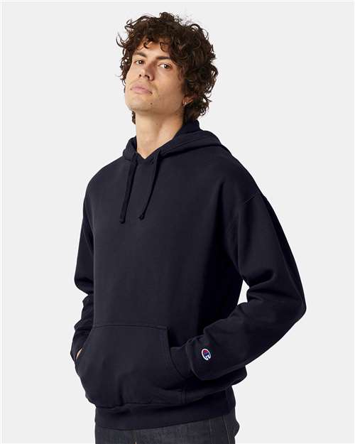 Navy Garment-Dyed Hooded Sweatshirt - CD450
