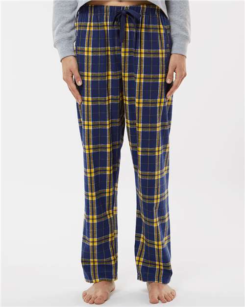 Navy/ Gold Women's Haley Flannel Pants - BW6620