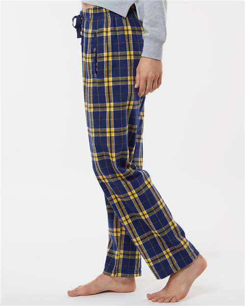 Navy/ Gold Women's Haley Flannel Pants - BW6620
