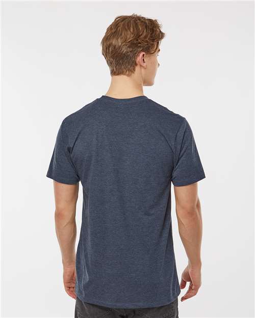 Navy Heather Premium Cotton Blend T-Shirt - 541