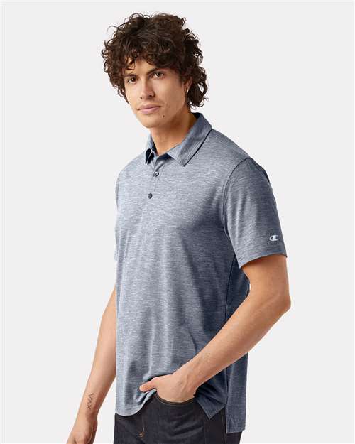 Navy Heather Sport Polo - CHP115