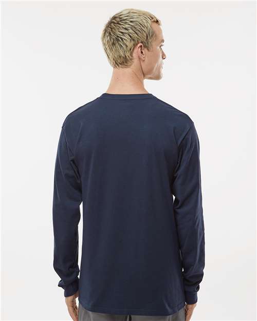 Navy Heavyweight Jersey Long Sleeve T-Shirt - 291