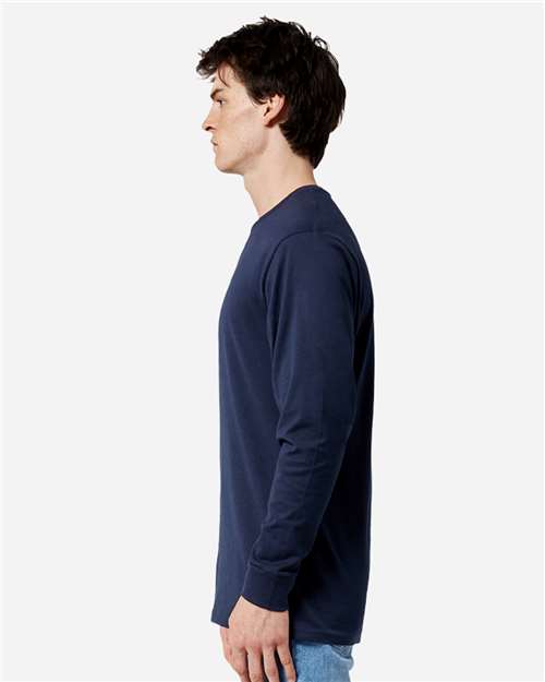 Navy Heavyweight Long Sleeve T-Shirt - LS15009