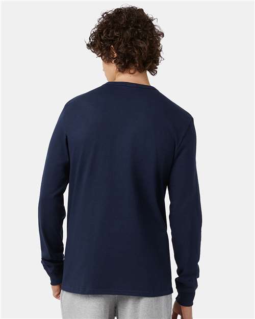 Navy Heritage Jersey Long Sleeve T-Shirt - T453