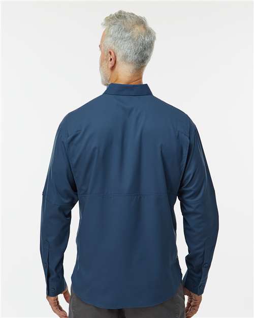 Navy Kitty Hawk Performance Long Sleeve Fishing Shirt - 702