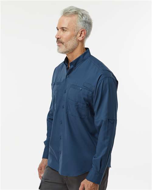 Navy Kitty Hawk Performance Long Sleeve Fishing Shirt - 702