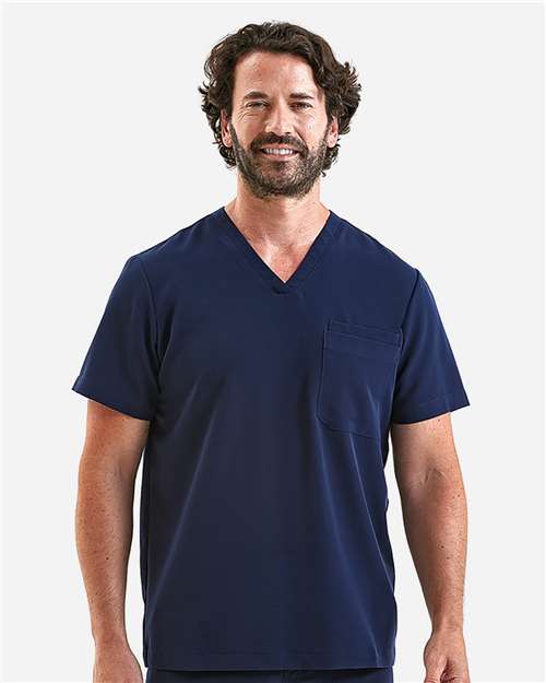 Navy Limitless V-Neck Stretch Scrub Top - NN200