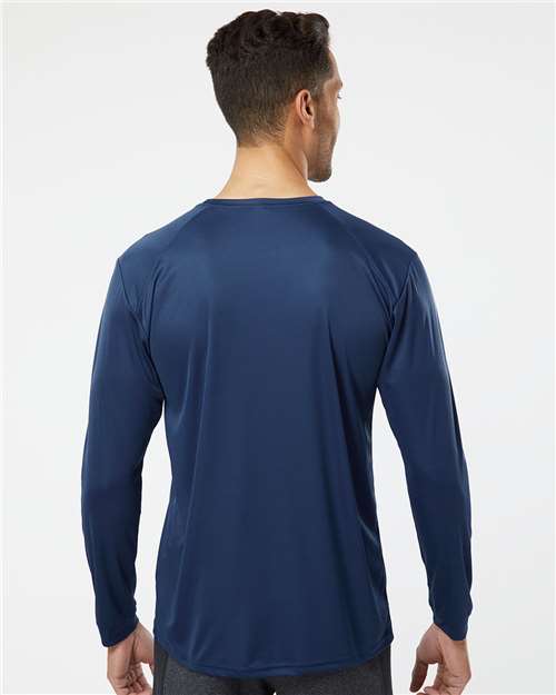 Navy Long Islander Performance Long Sleeve T-Shirt - 210