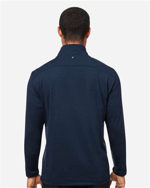 Navy Marble Marbled Jersey Fairway Quarter-Zip Pullover - MDP1772