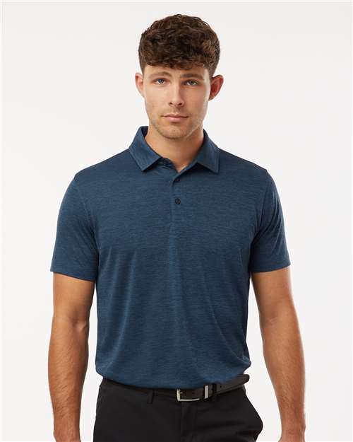 Navy Melange Performance Mélange Polo - 4HM00