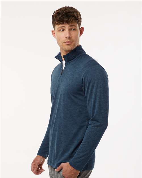 Navy Melange Performance Mélange Quarter-Zip Pullover - 4HM700