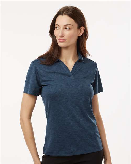 Navy Melange Women's Performance Mélange Polo - 4HM00L
