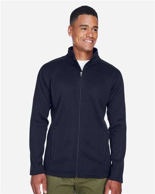Navy Men's Bristol Full-Zip Sweater Fleece Jacket - DG793