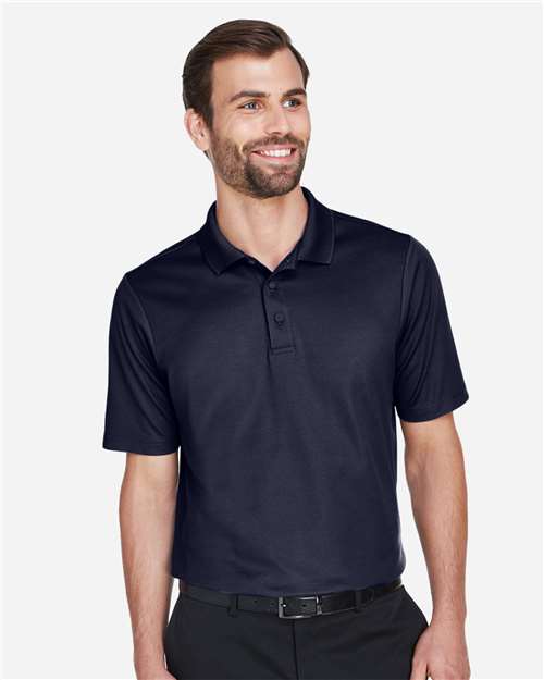 Navy Men's CrownLux Performance® Plaited Polo - DG20