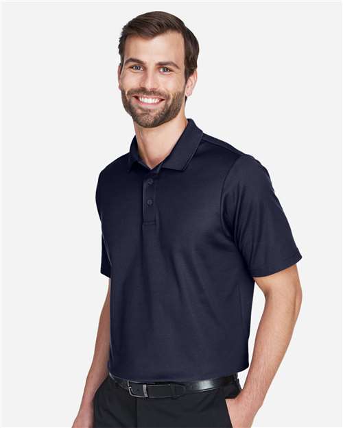 Navy Men's CrownLux Performance® Tall Plaited Polo - DG20T