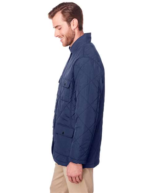 Navy Men's Dawson Quilted Hacking Jacket - UC708
